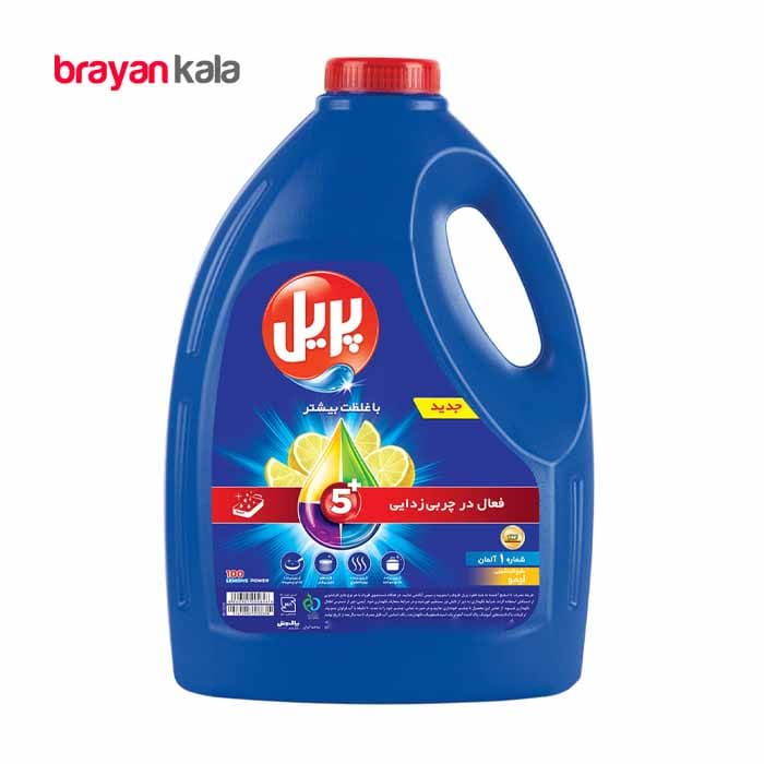عکس اصلی مایع ظرفشویی پریل مدل لیمو مقدار 3750 گرم